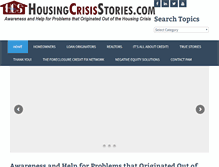 Tablet Screenshot of housingcrisisstories.com